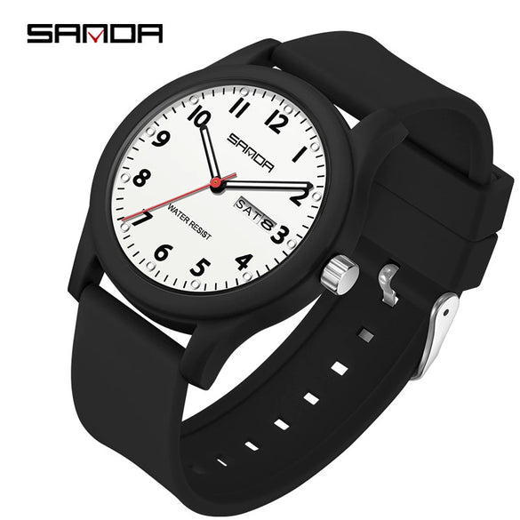 Wholesale Student Quartz Watch Candy Color Simple Cute Style Round Dial Stainless Steel Buckle Tpu Strap Abs Case Acrylic Mirror