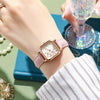 Wholesale Student Women's Watch Alloy Case Imitation Leather Strap Square Dial Butterfly Pattern