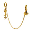 Wholesale Stylish Animal Patterned Doubleended Buckle Chain Pendant Accessories Electroplated 18K Gold Stainless Steel