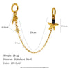 Wholesale Stylish Animal Patterned Doubleended Buckle Chain Pendant Accessories Electroplated 18K Gold Stainless Steel