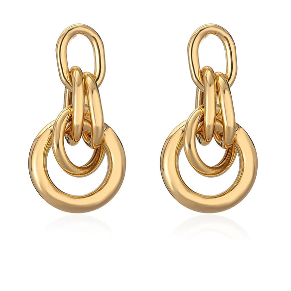 Wholesale Stylish Copper Plated Geometric Earrings For Women