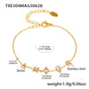 Wholesale Stylish English Letter Clavicle Necklace And Bracelet Set For Women Titanium Steel Electroplated 5A Zircon