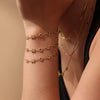 Wholesale Stylish English Letter Clavicle Necklace And Bracelet Set For Women Titanium Steel Electroplated 5A Zircon