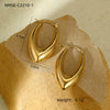 Wholesale Stylish Exaggerated Stainless Steel 18K Gold Geometric Triangle Cshaped Electroplated Women's Earrings