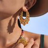 Wholesale Stylish Geometric 316L Stainless Steel Earrings With 18K Gold Ear Buckle And Electroplating For Girls