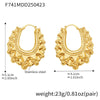 Wholesale Stylish Geometric 316L Stainless Steel Earrings With 18K Gold Ear Buckle And Electroplating For Girls