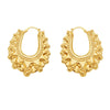 Wholesale Stylish Geometric 316L Stainless Steel Earrings With 18K Gold Ear Buckle And Electroplating For Girls