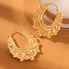 Wholesale Stylish Geometric 316L Stainless Steel Earrings With 18K Gold Ear Buckle And Electroplating For Girls