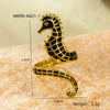 Wholesale Stylish Oil Dripping Seahorse Stainless Steel Ring With Electroplating Jewelry