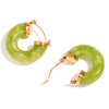Wholesale Stylish Retro Popular Geometric Cshaped Stainless Steel Acrylic Earrings For Women 18K Gold Plated