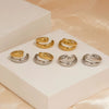 Wholesale Stylish Simple Geometric Hoop Ear Clips In 316 Stainless Steel With Electroplating