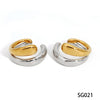 Wholesale Stylish Simple Geometric Hoop Ear Clips In 316 Stainless Steel With Electroplating