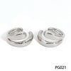 Wholesale Stylish Simple Geometric Hoop Ear Clips In 316 Stainless Steel With Electroplating
