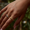 Wholesale Stylish Stainless Steel Geometric Ring With Gold And Silver Color Matching And Electroplating