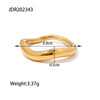 Wholesale Stylish Stainless Steel Geometric Ring With Gold And Silver Color Matching And Electroplating