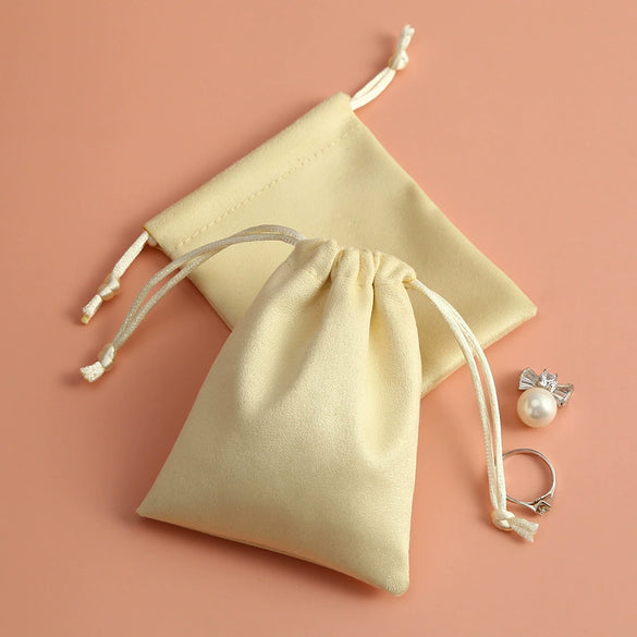 Wholesale Suede Jewelry Storage Drawstring Bag For Gift Packaging