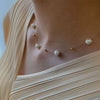 Wholesale Summer Pearl Star Geometric Necklace For Women Made Of Titanium Steel With Electroplating And O Word Chain