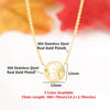Wholesale Sun And Moon Vacuum Pendant Necklace For Women Stainless Steel Chain Copper Pendant Geometric Pattern 18K Real Gold Electroplated