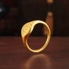 Wholesale Sun Pattern Surface Carving Simple Retro Design Women's Ring Titanium Steel 18K Gold Plated Electroplating