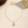 Wholesale Sunflower Pendant Stainless Steel Electroplated Clavicle Necklace For Women