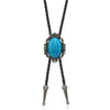 Wholesale Sweater Chain Bolo Tie Retro Vintage Style Artificial Leather Crown Alloy Inlaid Pendant Necklace With Plaid Pattern