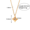 Wholesale Sweater Chain Jewelry Stainless Steel Geometric Eightpointed Star Pendant Necklace For Women