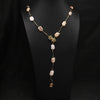 Wholesale Sweater Chain Natural Freshwater Pearl Retro Long Necklace With 18K Gold Plating Color Protection