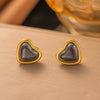 Wholesale Sweet And Cool Women's Jewelry Electroplated 18K Gold Titanium Steel Stainless Steel With Heart Water Drop Bell Patterns O Word Chain Earrings And Necklaces