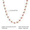 Wholesale Sweet Cherry Style Stainless Steel Hand Jewelry Set With Regular Chain And Titanium Steel Pendant Electroplated With Pvd Vacuum Real Gold