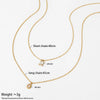 Wholesale Sweet Cool Double Layer Overlapping Clavicle Chain For Women Stainless Steel Titanium Steel Geometric Electroplated Necklace