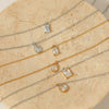 Wholesale Sweet Cool Double Layer Overlapping Clavicle Chain For Women Stainless Steel Titanium Steel Geometric Electroplated Necklace