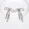 Wholesale Sweet Electroplated 18K Gold Stainless Steel Bow Earrings For Women