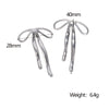 Wholesale Sweet Electroplated 18K Gold Stainless Steel Bow Earrings For Women