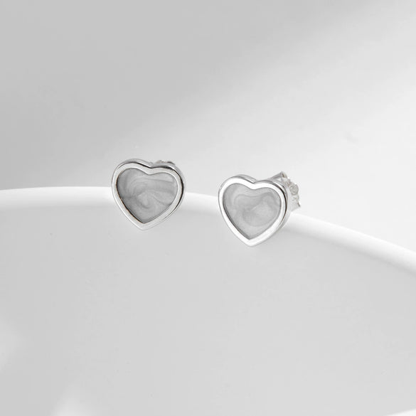 Wholesale Sweet Fairy Heartshaped 925 Sterling Silver Earrings With Electroplating For Women