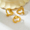 Wholesale Sweet Fashion Love Ring Stainless Steel Heart Shape Electroplated For Women