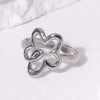 Wholesale Sweet Flower Open Ring For Women Stainless Steel Electroplated