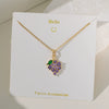 Wholesale Sweet Fruit Geometric Design Copper And Titanium Steel Electroplated Pendant Necklace For Women With O Word Chain