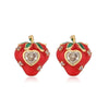 Wholesale Sweet Fruit Style Copper Ear Jewelry With Zirconia Design