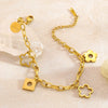 Wholesale Sweet Geometric Flower Stainless Steel Electroplated Bracelet For Women