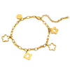 Wholesale Sweet Geometric Flower Stainless Steel Electroplated Bracelet For Women