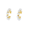 Wholesale Sweet Geometric Imitation Pearl Electroplated Stainless Steel Ear Clip Earrings For Women