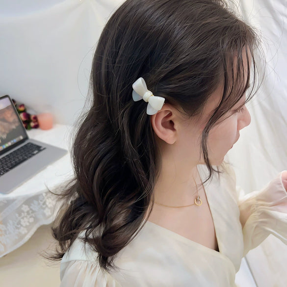 Wholesale Sweet Handmade Acetic Acid Heart Hairpin For Women