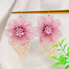 Wholesale Sweet Handmade Fabric Gauze Heart And Bow Flower Leaf Earrings For Women