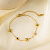 Wholesale Sweet Heart Shape Electroplated Titanium Steel Bracelet For Women