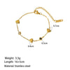 Wholesale Sweet Heart Shape Electroplated Titanium Steel Bracelet For Women