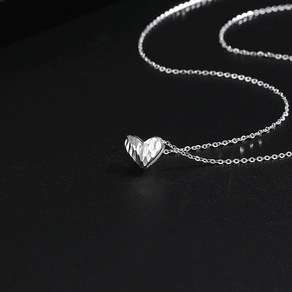 Wholesale Sweet Heart Shape S925 Sterling Silver Pendant Necklace For Women