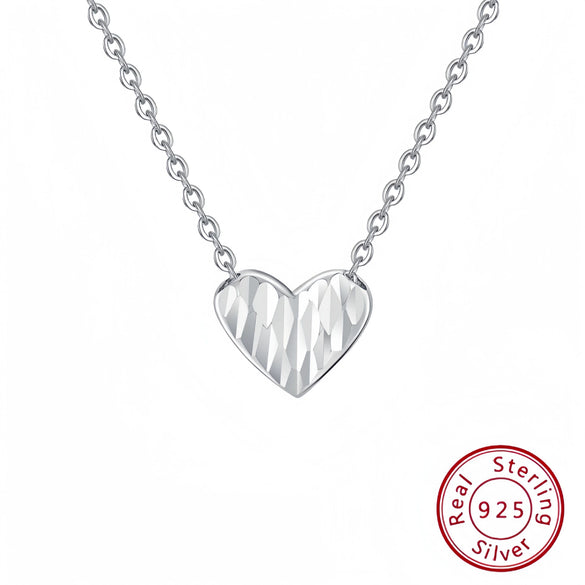 Wholesale Sweet Heart Shape S925 Sterling Silver Pendant Necklace For Women