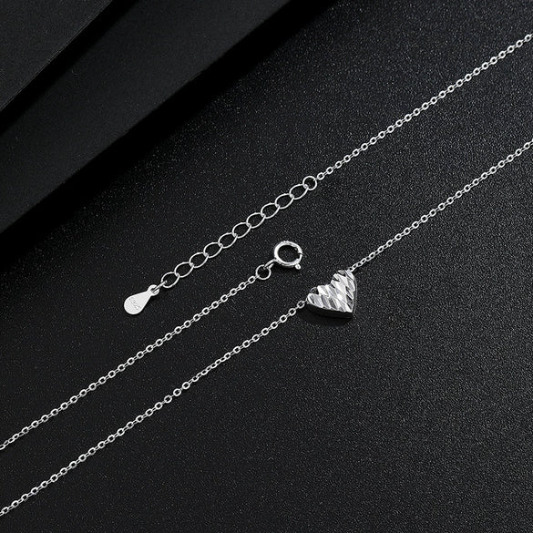 Wholesale Sweet Heart Shape S925 Sterling Silver Pendant Necklace For Women