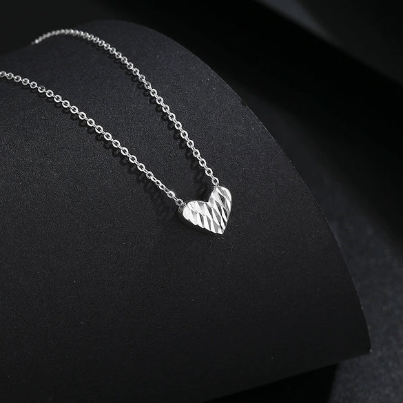 Wholesale Sweet Heart Shape S925 Sterling Silver Pendant Necklace For Women