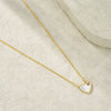 Wholesale Sweet 24K Gold Plated Stainless Steel Heart Shape Necklace For Women